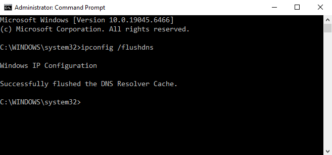 Flush DNS Cache