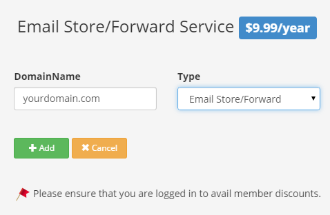 Email Store/forward Sign up